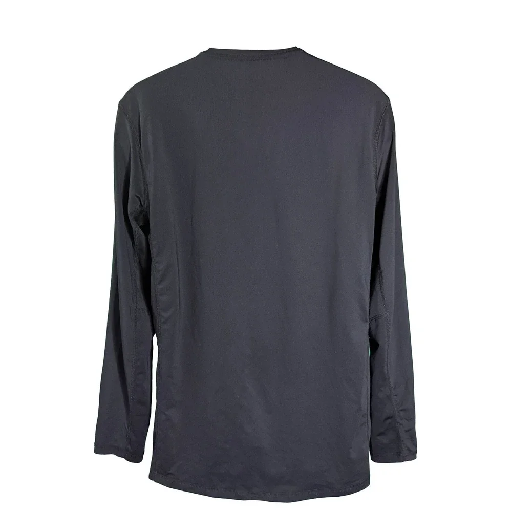 Realtree Performance Shirt Mens Medium Black Scent Control Long Sleeve Stretch